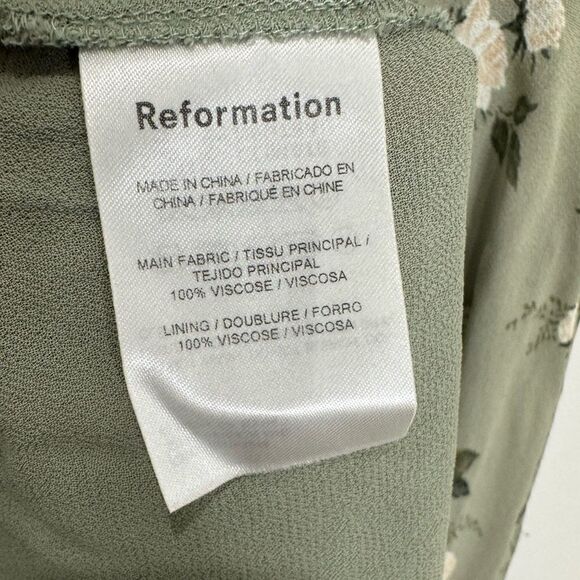 Reformation Twilight Midi Dress In Verde - Picture 14 of 15